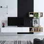 Hanah Home Mueble de TV Blanco y Roble